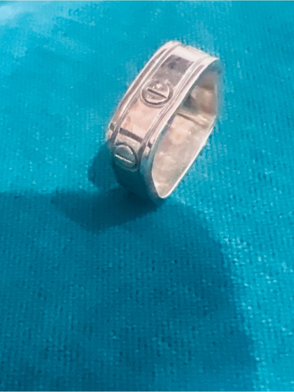 Taxco Sterling Silver Band Ring with Raised Circle Accents - Silver